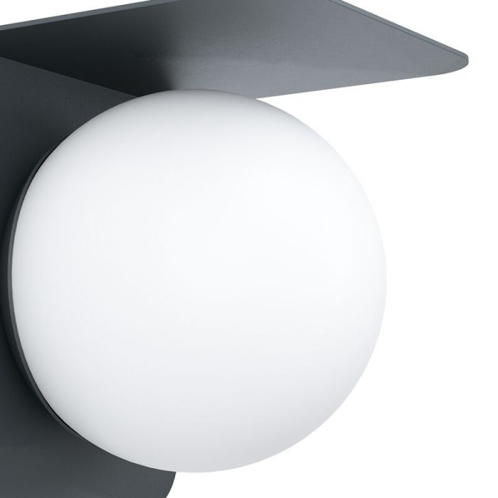 Luminaire extérieur noire en aluminium, Lute, IP44