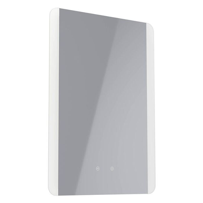 Miroir avec éclairage gris en verre, Bibi, 7,1W, blanc chaud à froid réglable LED, IP44, avec interrupteur