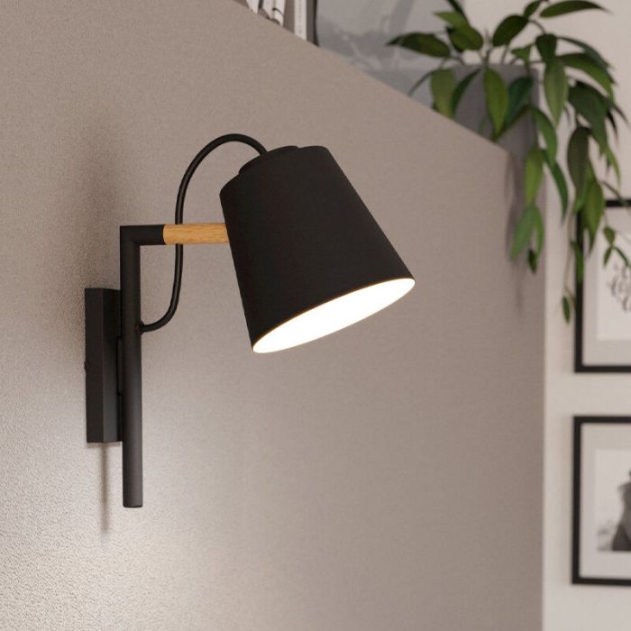 Applique murale noire en aluminium, Jevon