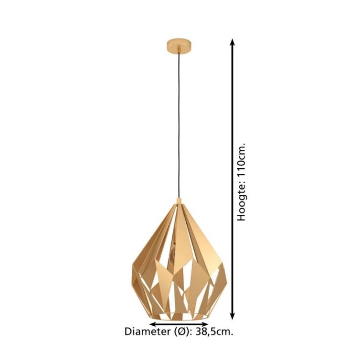 Suspension dorée en aluminium, Acri