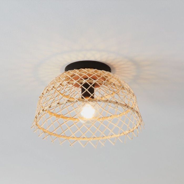 Lampe plafond en rotin marronne, Alida
