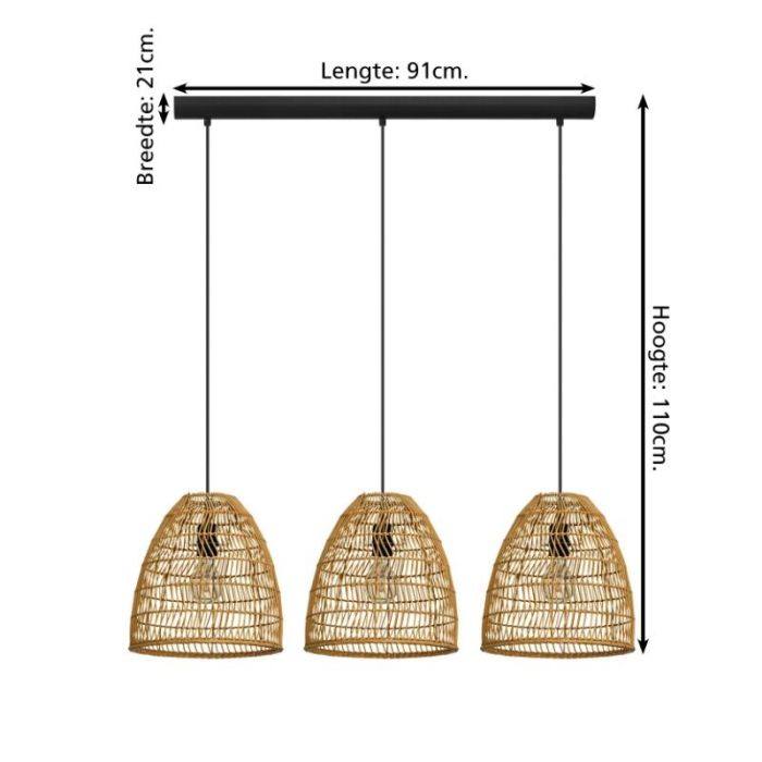 Suspension en bois marronne, Wilfried