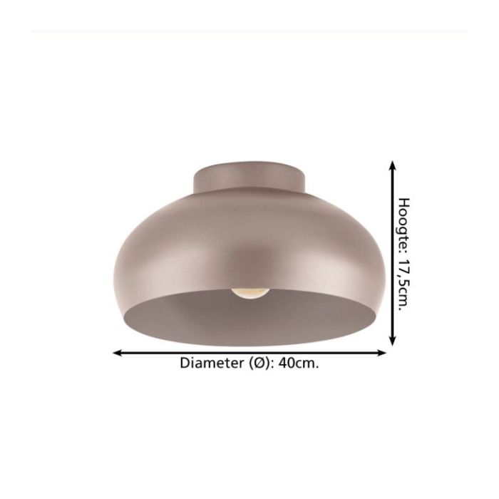 Plafonnier marron en aluminium, Egine