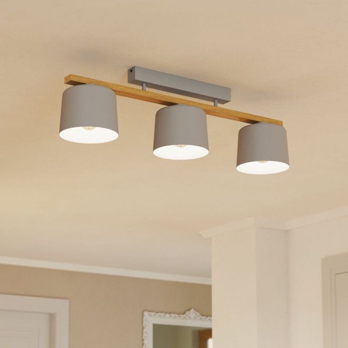 Plafonnier en bois gris, Jeannot
