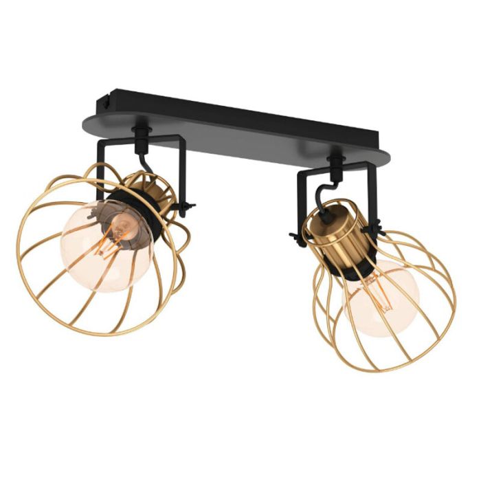 Spot plafond doré en aluminium, Tjarda