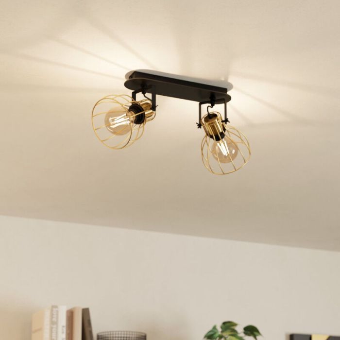 Spot plafond doré en aluminium, Tjarda