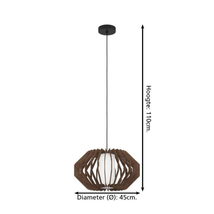Suspension en bois marronne, Lianda