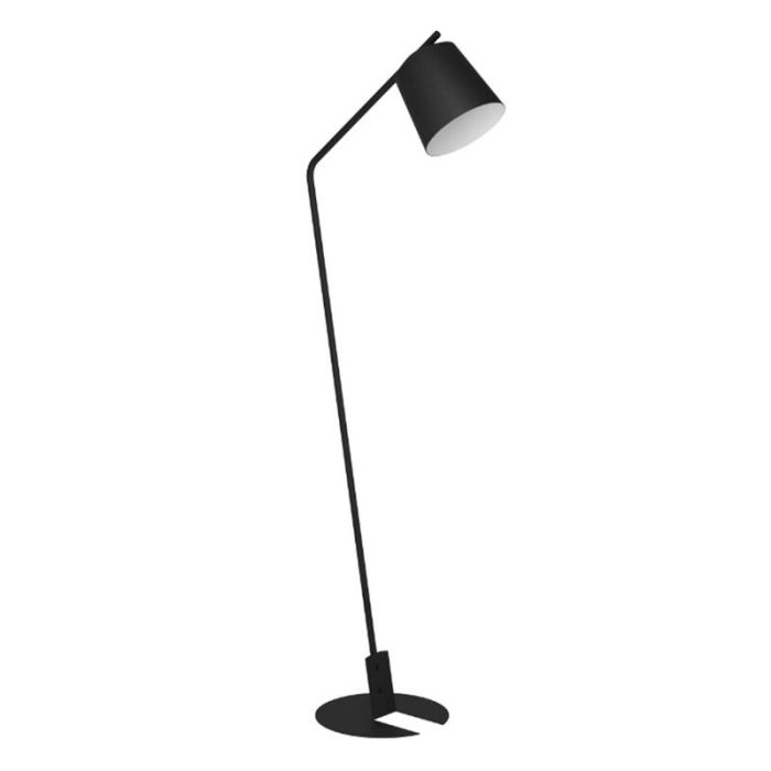 Lampadaire noir en aluminium, Jasmyn, avec interrupteur