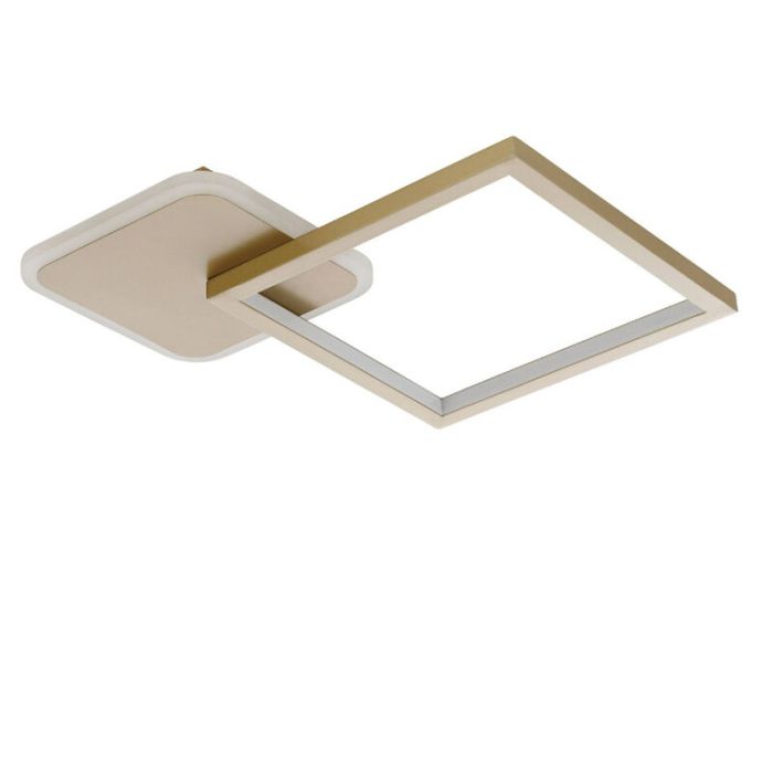 Plafonnier doré en aluminium, Sivan, 15W, blanc chaud à froid réglable LED, gradable en 3 étapes