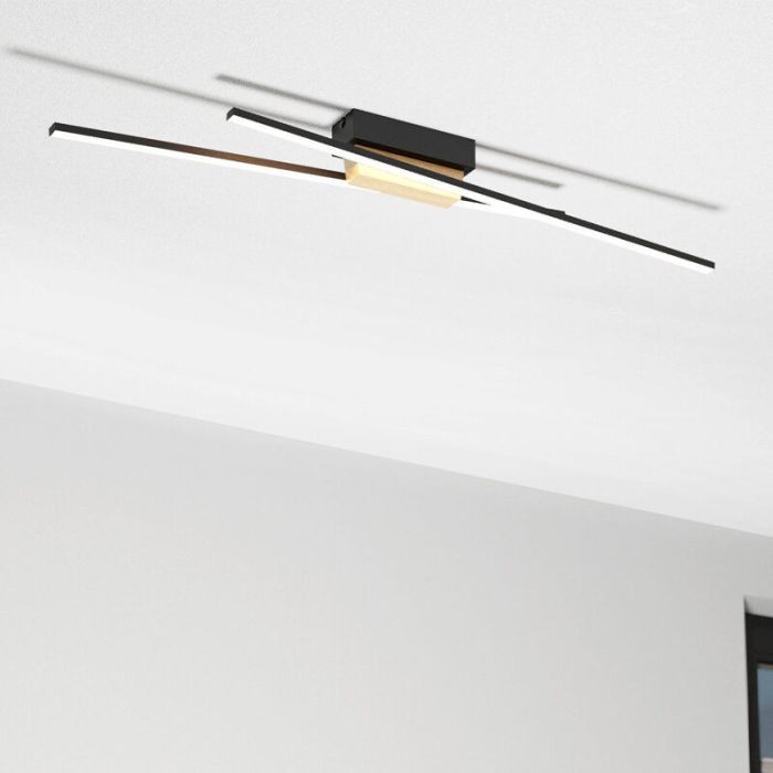 Plafonnier noir en aluminium, Leintje, 13W, 3000K LED