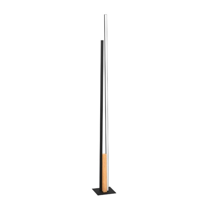 Lampadaire noir en aluminium, Leintje, 12,8W, 3000K LED, avec interrupteur