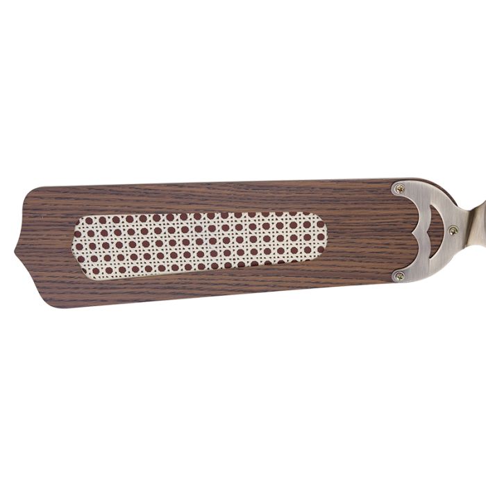 Ventilateur de plafond marron en acier inoxydable, Henza, avec interrupteur à tirette