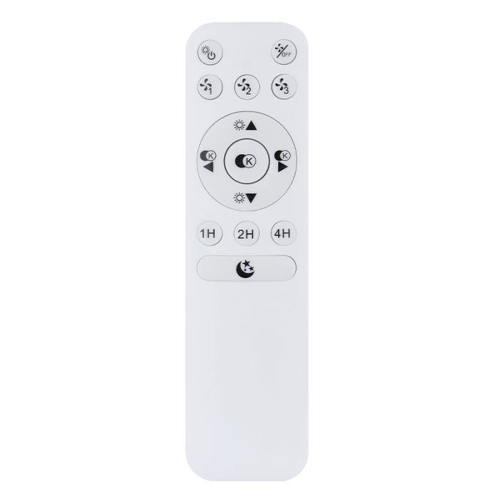 Ventilateur de plafond noir en plastique, Joni, 40W, blanc chaud à froid réglable LED, avec télécommande