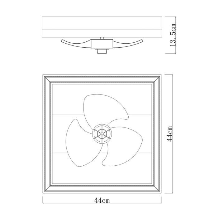 Ventilateur de plafond marron en plastique, Lamyea, 24W, blanc chaud à froid réglable LED, avec télécommande