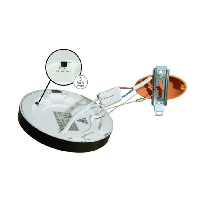 Lampe plafond noire en plastique, Cage, 6W, couleur réglable LED