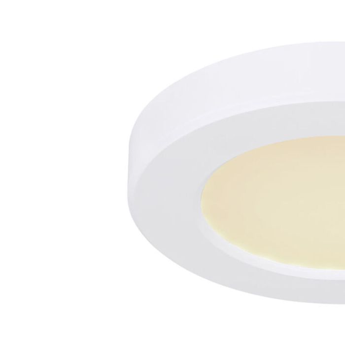 Lampe plafond blanche en plastique, Cage, 6W, couleur réglable LED