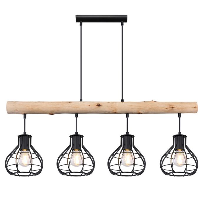 Suspension en bois marronne, Tijs