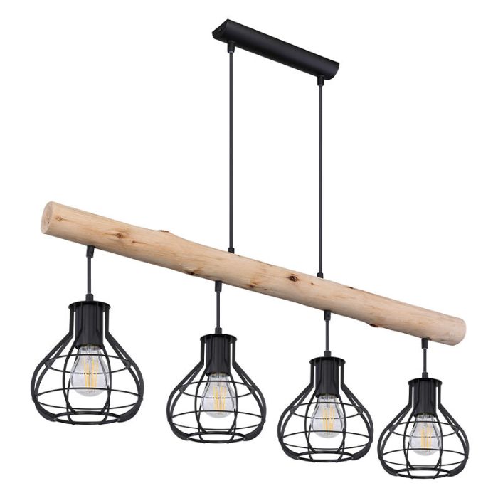 Suspension en bois marronne, Tijs