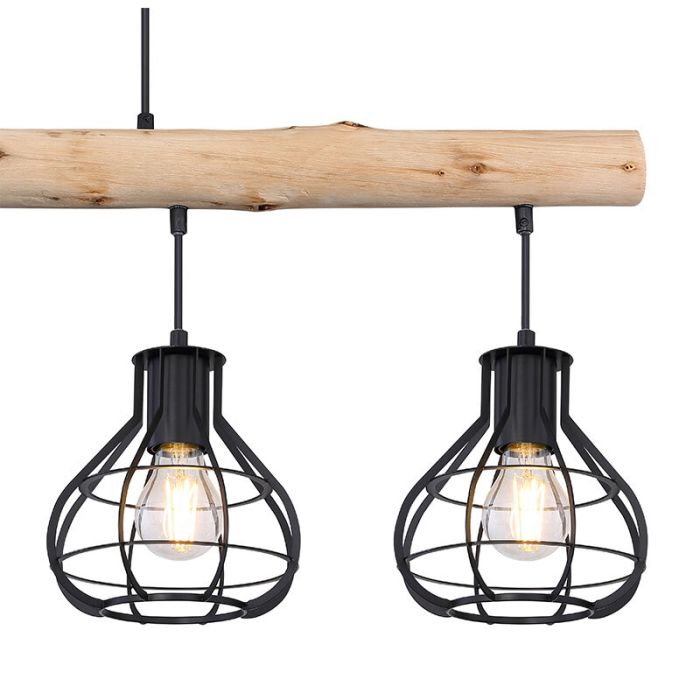 Suspension en bois marronne, Tijs