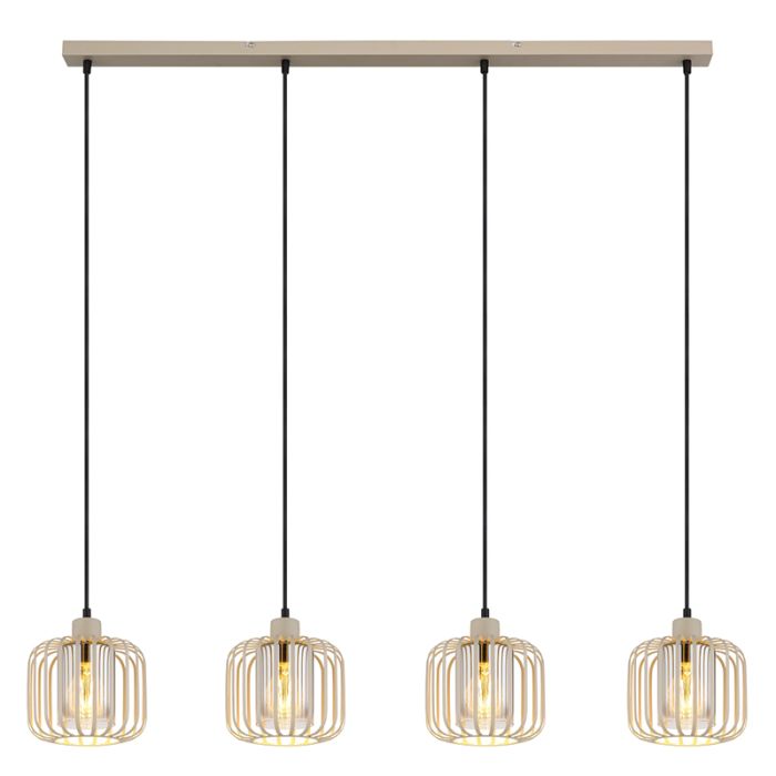 Suspension table à manger beige en métal, Jolanda