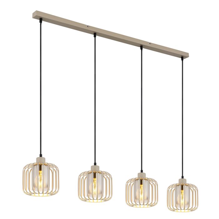 Suspension table à manger beige en métal, Jolanda