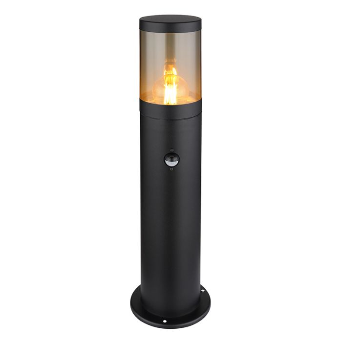 Luminaire extérieur noir en acier inoxydable, Lambert, IP44