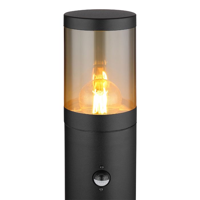 Luminaire extérieur noir en acier inoxydable, Lambert, IP44