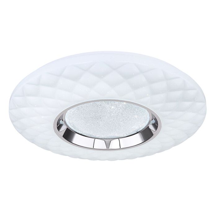 Plafonnier connecté blanc en métal, Aldin, 30W, blanc chaud à froid réglable LED