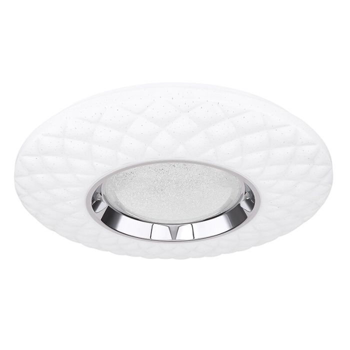 Plafonnier connecté blanc en métal, Aldin, 30W, blanc chaud à froid réglable LED