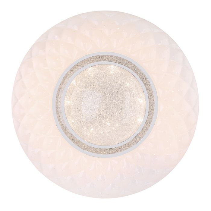 Plafonnier connecté blanc en métal, Aldin, 30W, blanc chaud à froid réglable LED