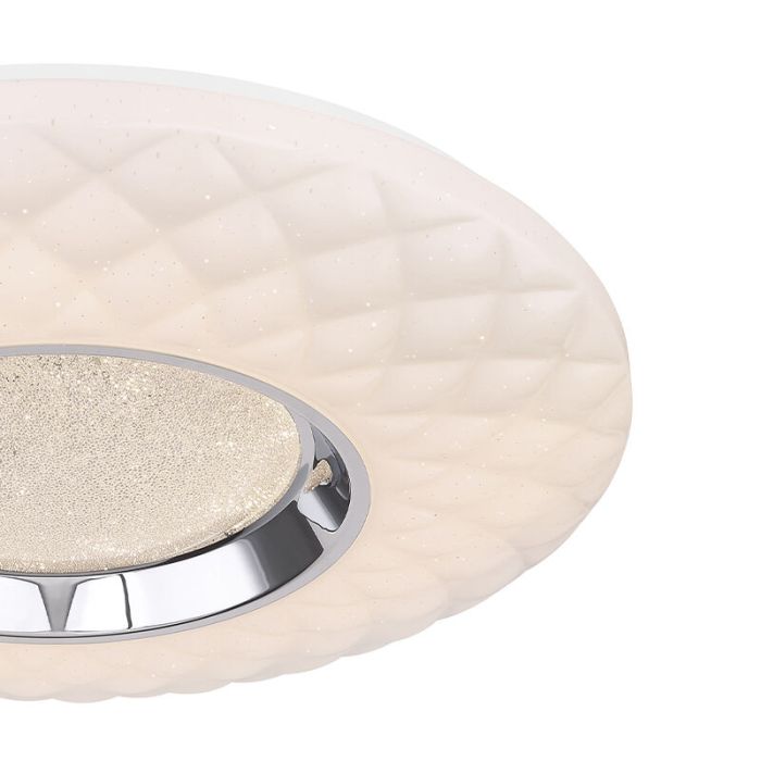 Plafonnier connecté blanc en métal, Aldin, 30W, blanc chaud à froid réglable LED