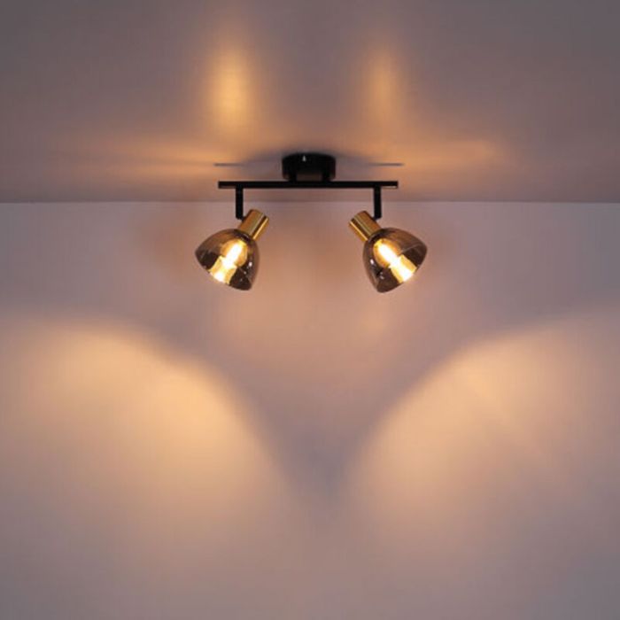 Spot plafond doré en verre, Arthur