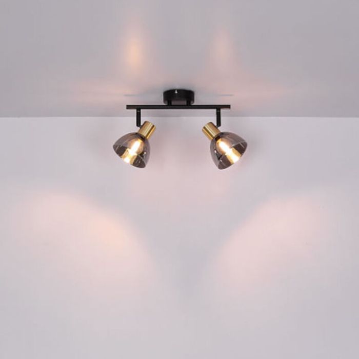 Spot plafond doré en verre, Arthur