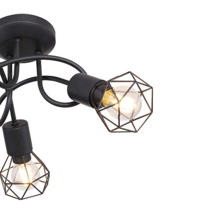 Spot plafond noir en métal, Organo