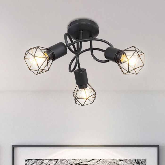 Spot plafond noir en métal, Organo