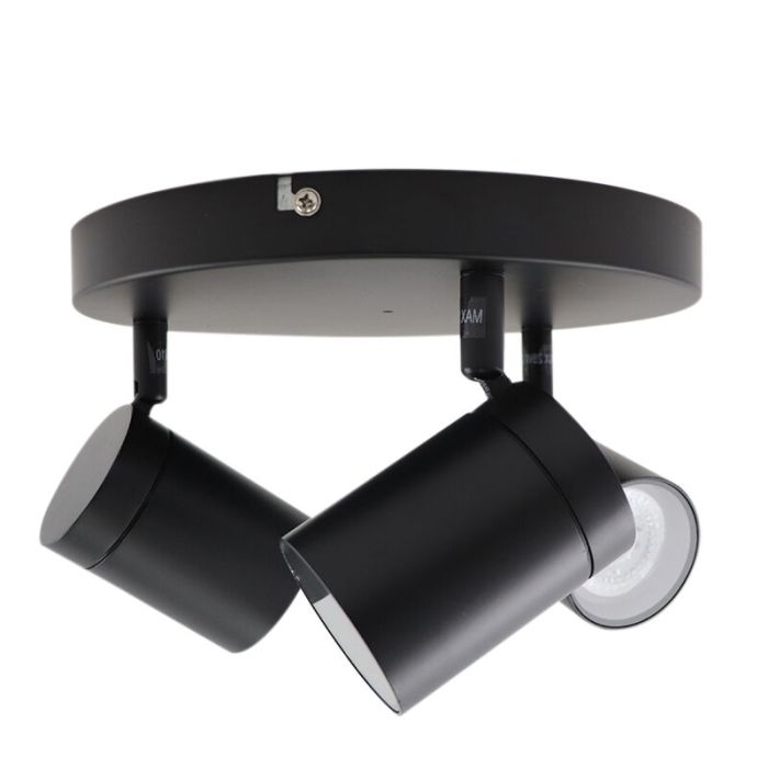 Spot plafond noir moderne, Ciara, IP44