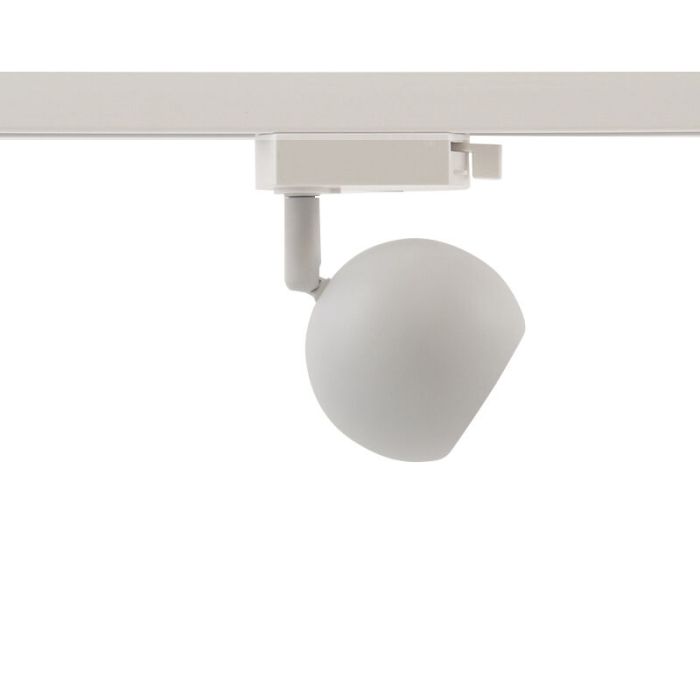 3M système d'éclairage sur rail monophasé blanc avec connecteur fixe en L + 5 Alco spots sur rail