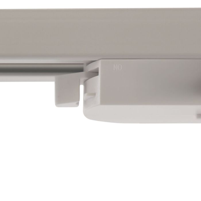 3M système d'éclairage sur rail monophasé blanc avec connecteur fixe en L + 5 Alco spots sur rail