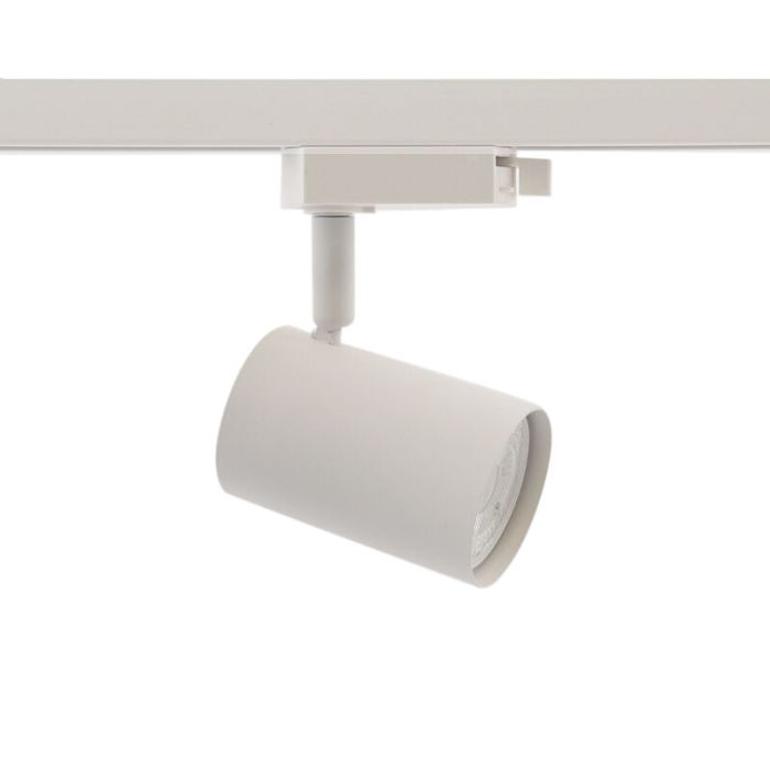 3M système d'éclairage sur rail monophasé blanc + 5 Elena spots sur rail
