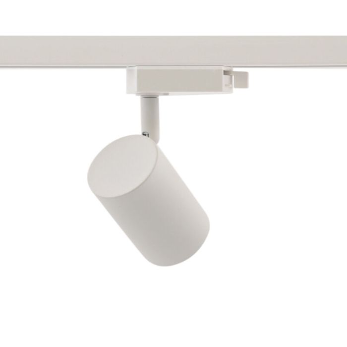 3M système d'éclairage sur rail monophasé blanc + 5 Elena spots sur rail
