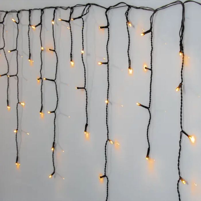Guirlande stalactite, 300 cm de large, 52 cm de haut, IP44, 90 LED