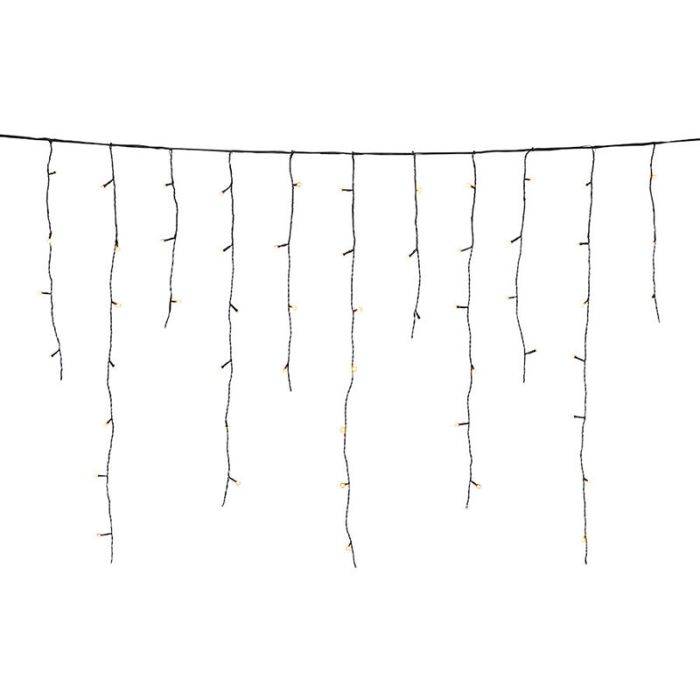 Guirlande stalactite, 300 cm de large, 52 cm de haut, IP44, 90 LED