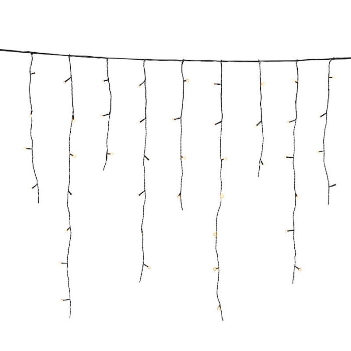 3 mètres guirlande stalactite connectable, 70 cm de haut, blanc chaud, IP44, de base