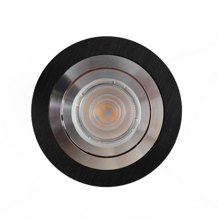 Spot encastré noir en aluminium, Heido