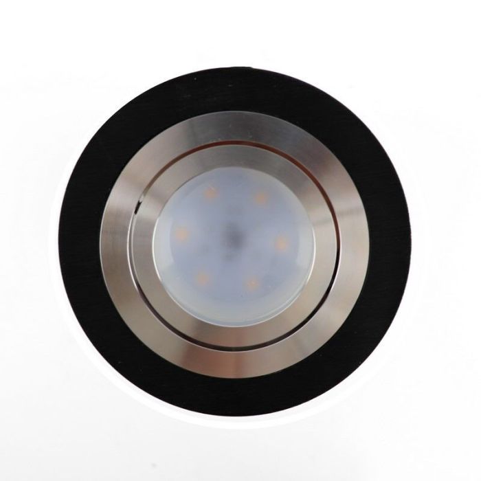 Spot encastré noir en aluminium, Heido