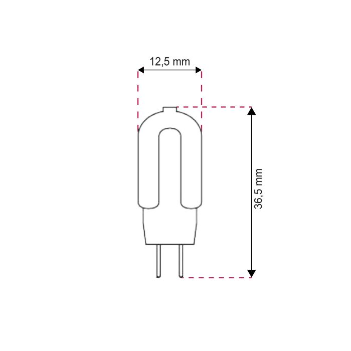 Ampoule LED Verre Deen, 1,3w 3000K (Blanc chaud)