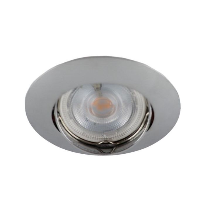 Spot encastré chromé en aluminium, Rudo