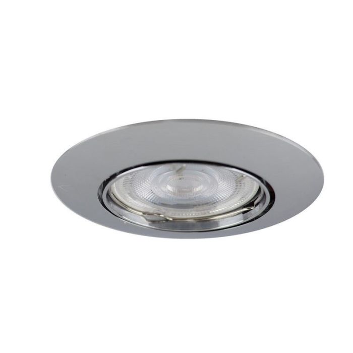 Spot encastré chromé en aluminium, Rudo