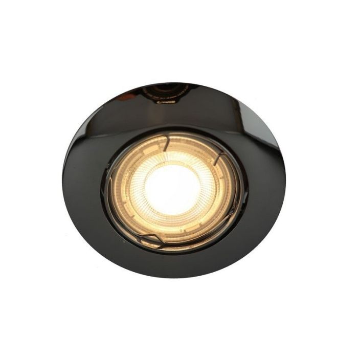 Spot encastré chromé en aluminium, Rudo