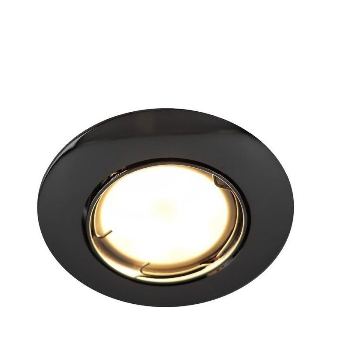 Spot encastré chromé en aluminium, Rudo